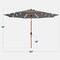 Best Choice Products 10ft Solar LED Lighted Outdoor Woodgrain Pattern Steel Market Patio Umbrella